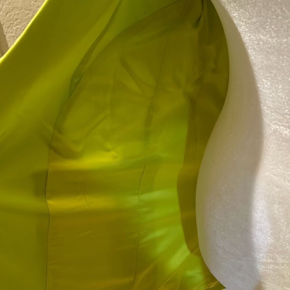Ser.O.Ya Womens XS Neon Lime Motlee Jacket 100% Silk Button Closure Pockets NWT - Picture 8 of 8